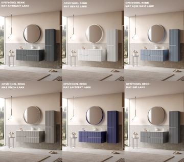 Orka Moonlight 120 Banyo Dolabı Gri ( Boy Dolabı Hariçtir )