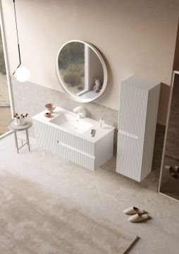 Orka Moonlight 120 Banyo Dolabı Beyaz ( Boy Dolabı Hariçtir )