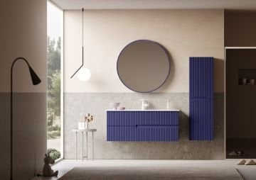 Orka Moonlight 120 Banyo Dolabı + Boy Dolabı 40 Lacivert ( Boy Dolabı Dahildir )