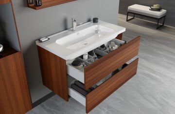 Orka Düden 100 Banyo Dolabı (Çekmeceli) Beyaz (Boy Dolabı Hariçtir)