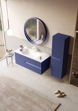 Orka Moonlight 120 Banyo Dolabı Lacivert ( Boy Dolabı Hariçtir )