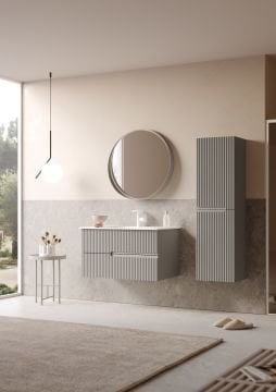 Orka Moonlight 90 Banyo Dolabı Vizon ( Boy Dolabı Hariçtir )