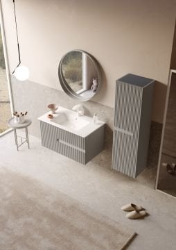 Orka Moonlight 90 Banyo Dolabı Vizon ( Boy Dolabı Hariçtir )