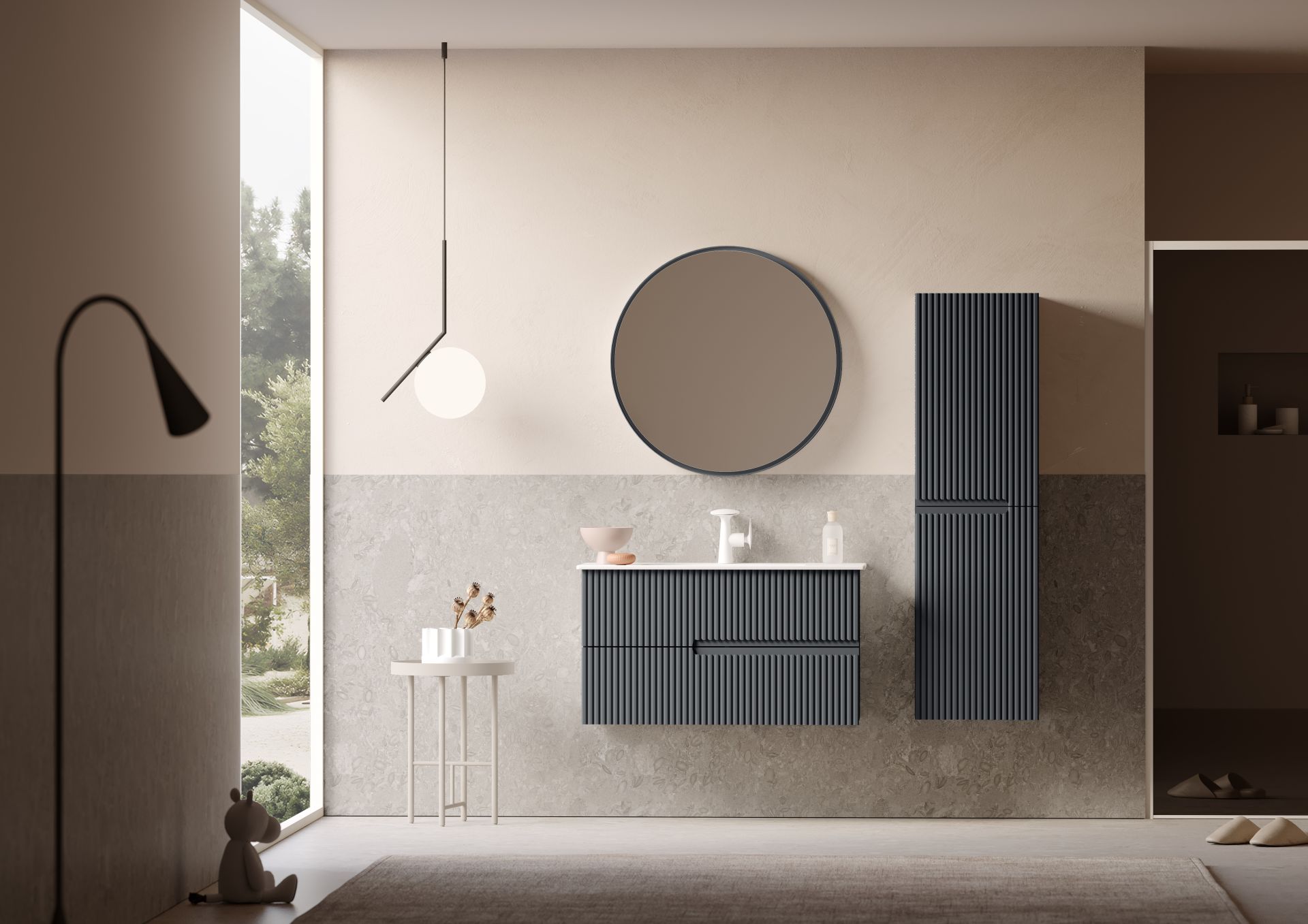 Orka Moonlight 90 Banyo Dolabı Antrasit ( Boy Dolabı Hariçtir )