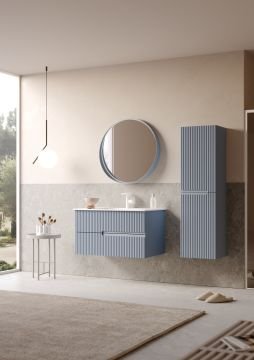 Orka Moonlight 90 Banyo Dolabı Açık Mavi ( Boy Dolabı Hariçtir )