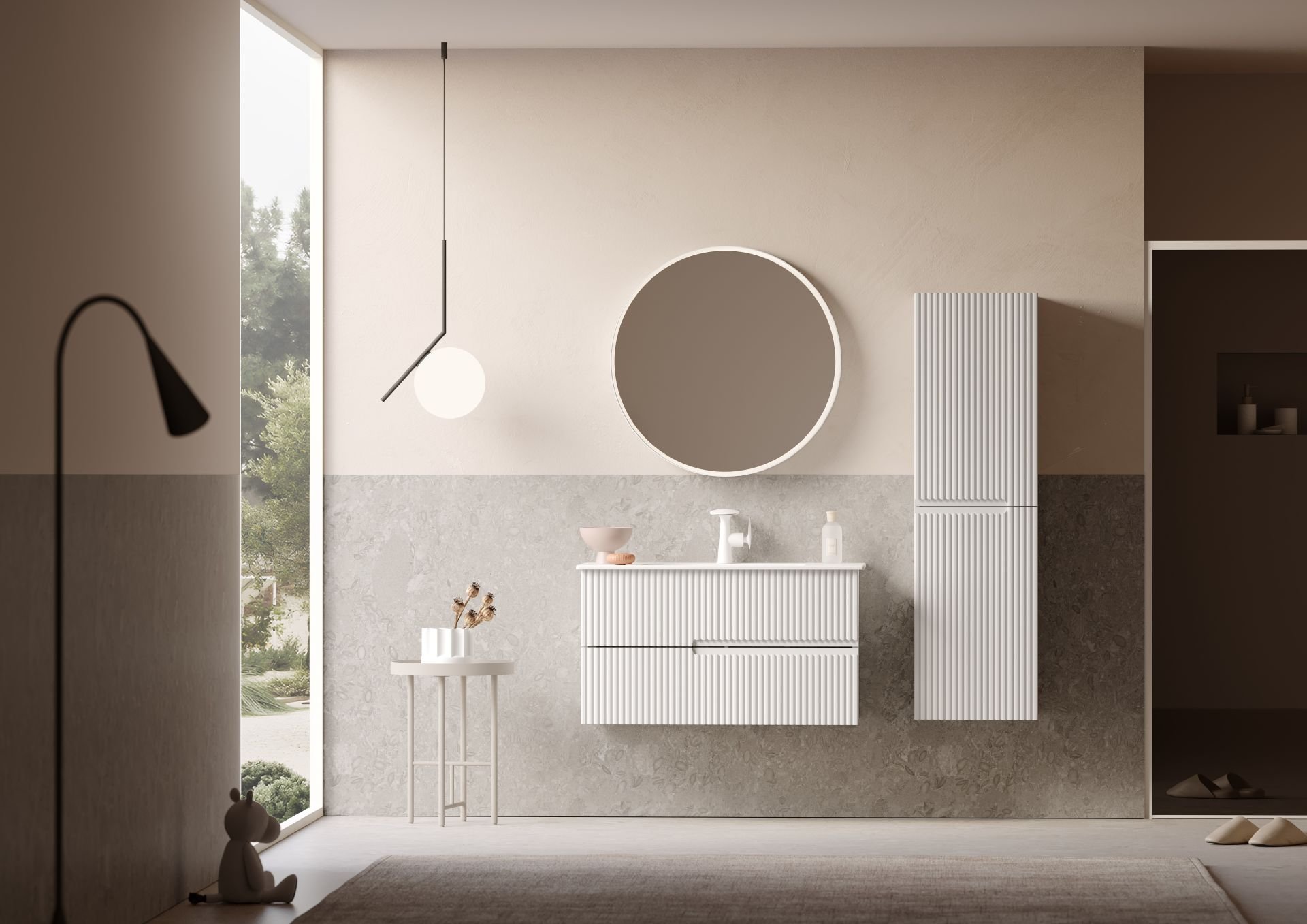 Orka Moonlight 90 Banyo Dolabı Beyaz ( Boy Dolabı Hariçtir )