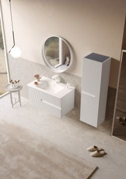 Orka Moonlight 90 Banyo Dolabı Beyaz ( Boy Dolabı Hariçtir )