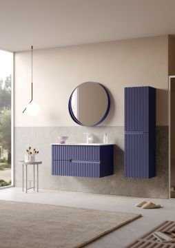 Orka Moonlight 90 Banyo Dolabı Lacivert ( Boy Dolabı Hariçtir )