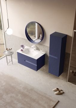 Orka Moonlight 90 Banyo Dolabı Lacivert ( Boy Dolabı Hariçtir )