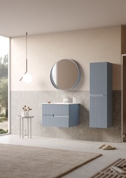 Orka Moonlight 70 Banyo Dolabı Açık Mavi ( Boy Dolabı Hariçtir )