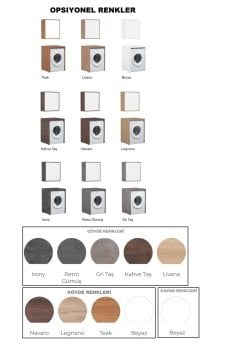 Orka Çamaşır Makinesi Dolabı Sedir 65 Banyo Dolabı Beyaz