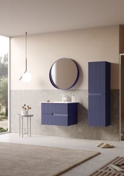 Orka Moonlight 70 Banyo Dolabı Lacivert ( Boy Dolabı Hariçtir )