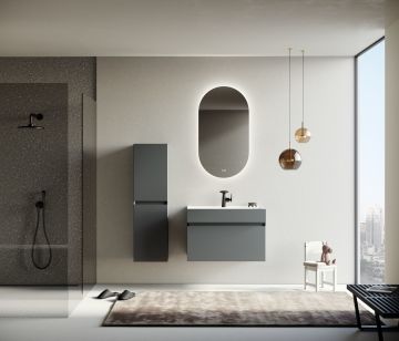 Orka Lusso 80 Banyo Dolabı Antrasit (Boy Dolabı Hariçtir)