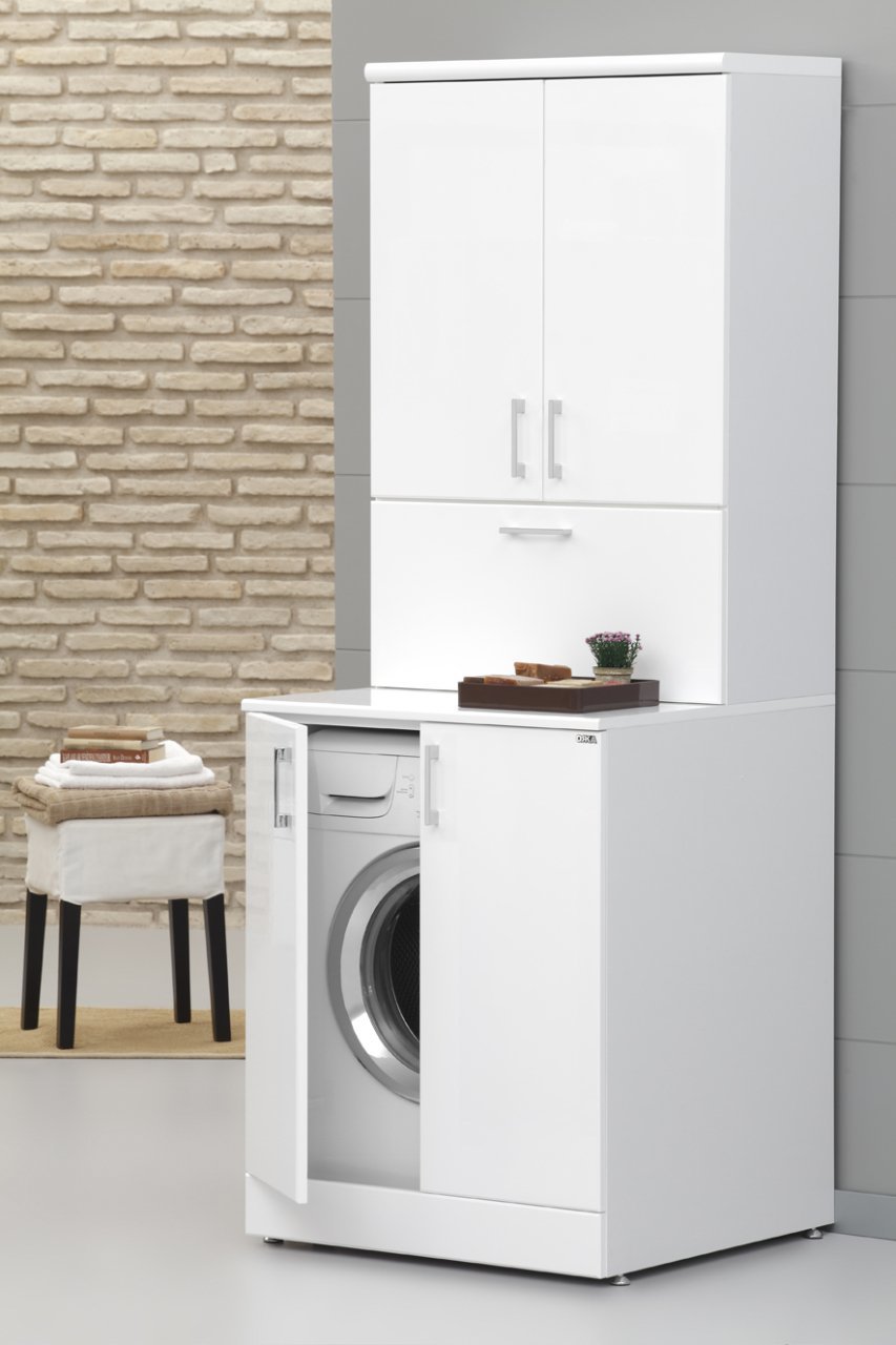 Orka Çamaşır Makinesi Dolabı 70 Banyo Dolabı Beyaz