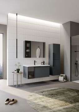 Orka Pure 100 Banyo Dolabı Antrasit (Boy Dolabı Hariçtir)