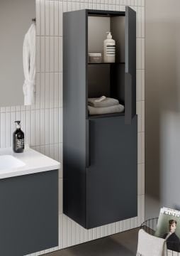 Orka Pure 80 Banyo Dolabı + Boy Dolabı 40 Antrasit (Boy Dolabı Dahildir)