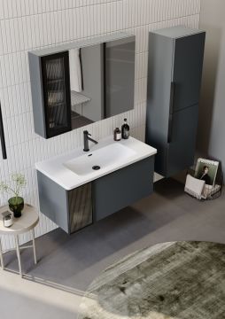 Orka Pure 80 Banyo Dolabı Antrasit (Boy Dolabı Hariçtir)