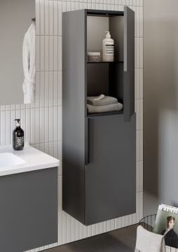 Orka Pure 80 Banyo Dolabı + Boy Dolabı 40 Gri (Boy Dolabı Dahildir)