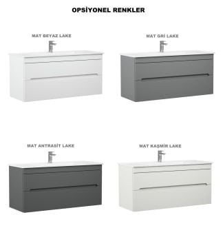 Orka Varna 100 Banyo Dolabı + Boy Dolabı 40 Antrasit ( Boy Dolabı Dahildir )