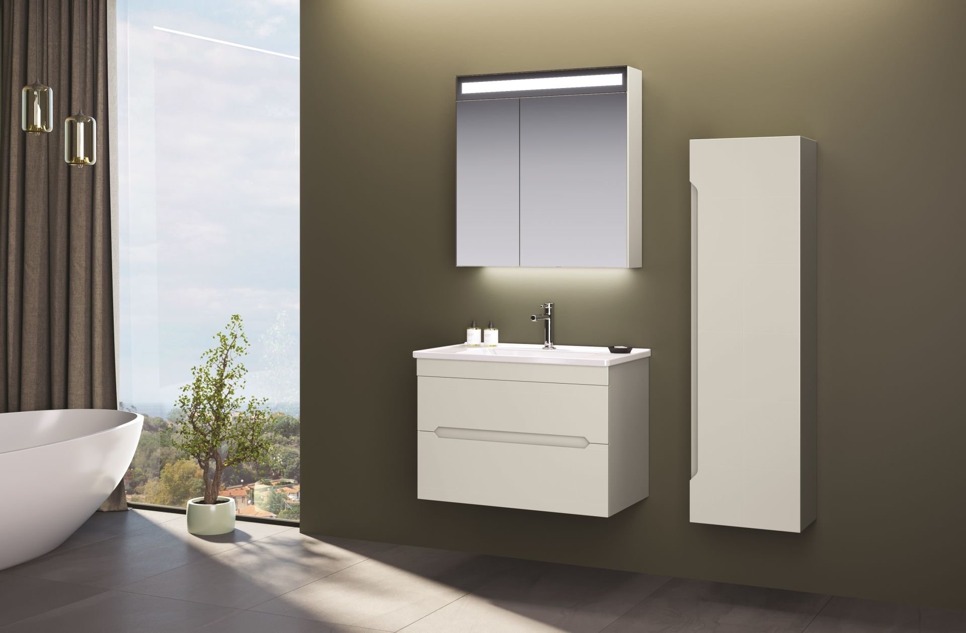 Orka Varna 80 Banyo Dolabı Kaşmir ( Boy Dolabı Hariçtir )