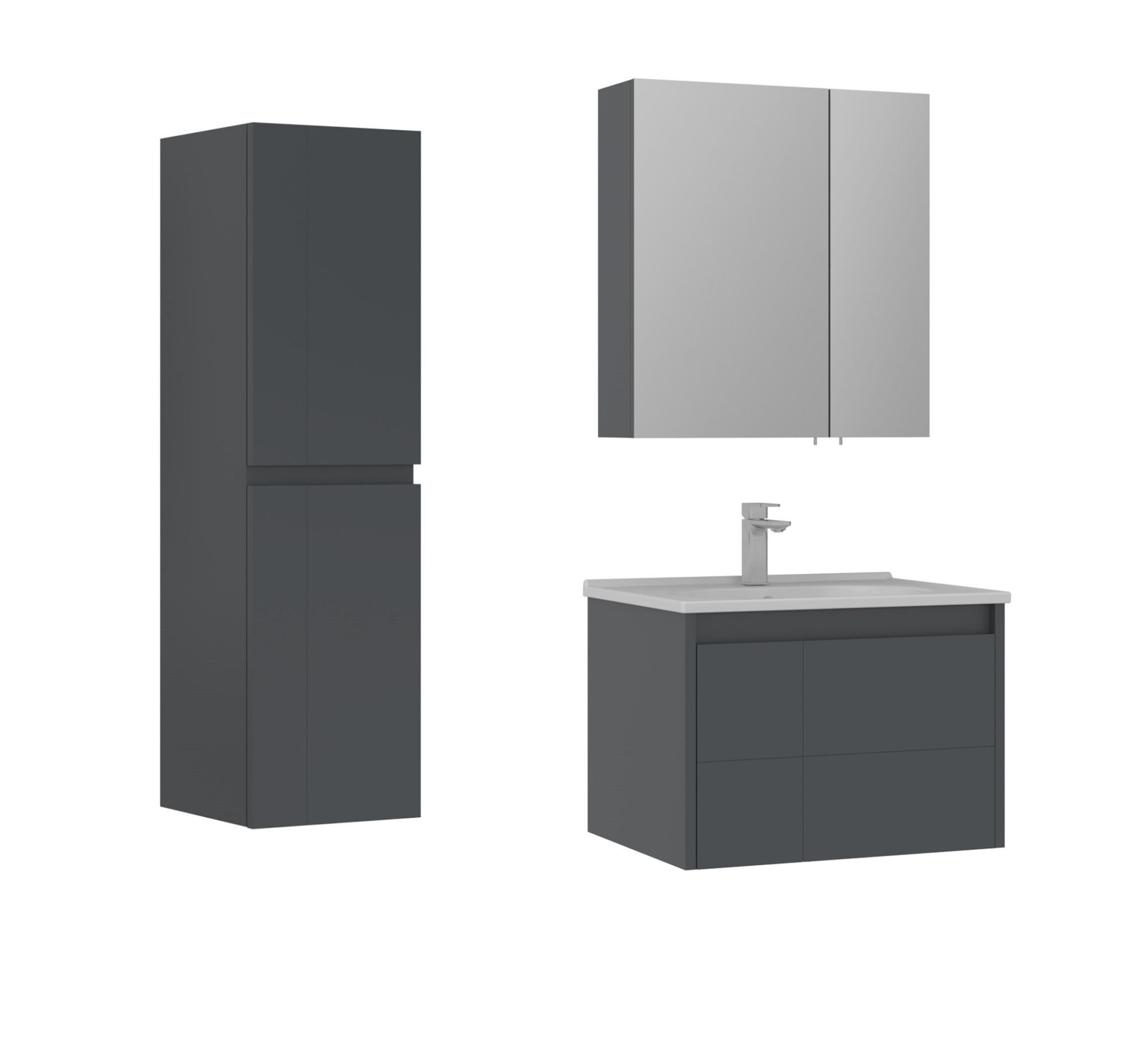 Orka Likya 65 Banyo Dolabı Antrasit (Boy Dolabı Hariç)