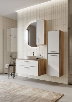 Orka Salerno 95 Banyo Dolabı + Boy Dolabı 40 Legnano / Mat Beyaz ( Boy Dolabı Dahildir )