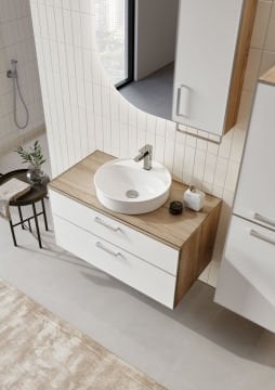 Orka Salerno 75 Banyo Dolabı Legnano / Mat Beyaz ( Boy Dolabı Hariçtir )