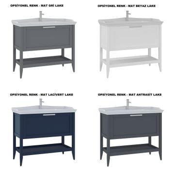 Orka Bastle 65 Banyo Dolabı + Boy Dolabı 48 Antrasit (Boy Dolabı Dahildir)