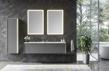 Orka Cube 160 Banyo Dolabı Gri ( Boy Dolabı Hariçtir )