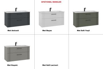 Orka Bari 65 Banyo Dolabı (Led Aynalı) + Boy Dolabı 40 Mat Soft Yeşil ( Boy Dolabı Dahildir )