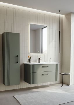 Orka Bari 65 Banyo Dolabı (Led Aynalı) Mat Soft Yeşil ( Boy Dolabı Hariçtir )