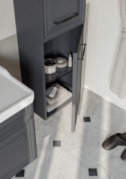 Orka Design 105 Banyo Dolabı + Boy Dolabı 40 Antrasit ( Boy Dolabı Dahildir )