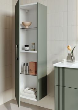 Orka Bari 85 Banyo Dolabı (Dolaplı Aynalı) Mat Soft Yeşil ( Boy Dolabı Hariçtir )