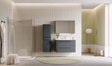 Orka Nuvola 80 Banyo Dolabı + Boy Dolabı 40 Gri ( Boy Dolabı Dahildir )