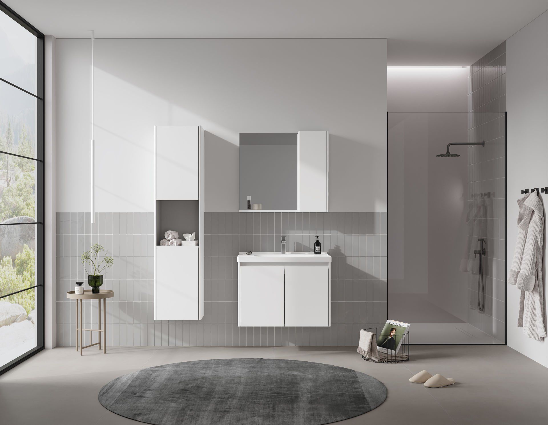 Orka Düden 80 Banyo Dolabı ( Kapaklı ) Beyaz ( Boy Dolabı Hariçtir )