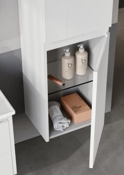 Orka Likya 80 Banyo Dolabı + Boy Dolabı 40 Beyaz (Boy Dolabı Dahildir)