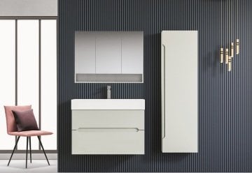 Orka Malta 100 Banyo Dolabı + Boy Dolabı 40 Kaşmir (Boy Dolabı Dahildir)