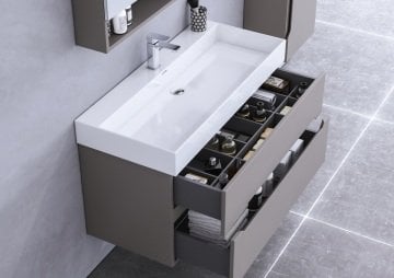 Orka Malta 100 Banyo Dolabı + Boy Dolabı 40 Kaşmir (Boy Dolabı Dahildir)