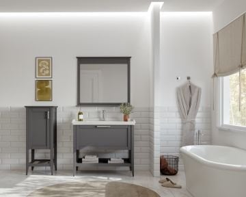 Orka Bastle 100 Banyo Dolabı Gri (Boy Dolabı Hariçtir)