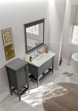 Orka Bastle 80 Banyo Dolabı Gri (Boy Dolabı Hariçtir)