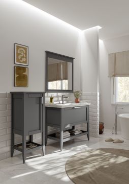 Orka Bastle 80 Banyo Dolabı Antrasit (Boy Dolabı Hariçtir)