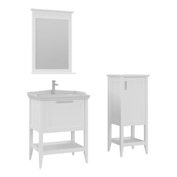 Orka Bastle 65 Banyo Dolabı + Boy Dolabı 48 Beyaz (Boy Dolabı Dahildir)