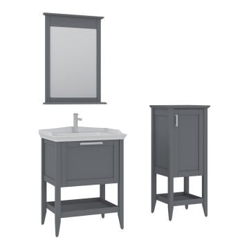 Orka Bastle 65 Banyo Dolabı Gri (Boy Dolabı Hariçtir)