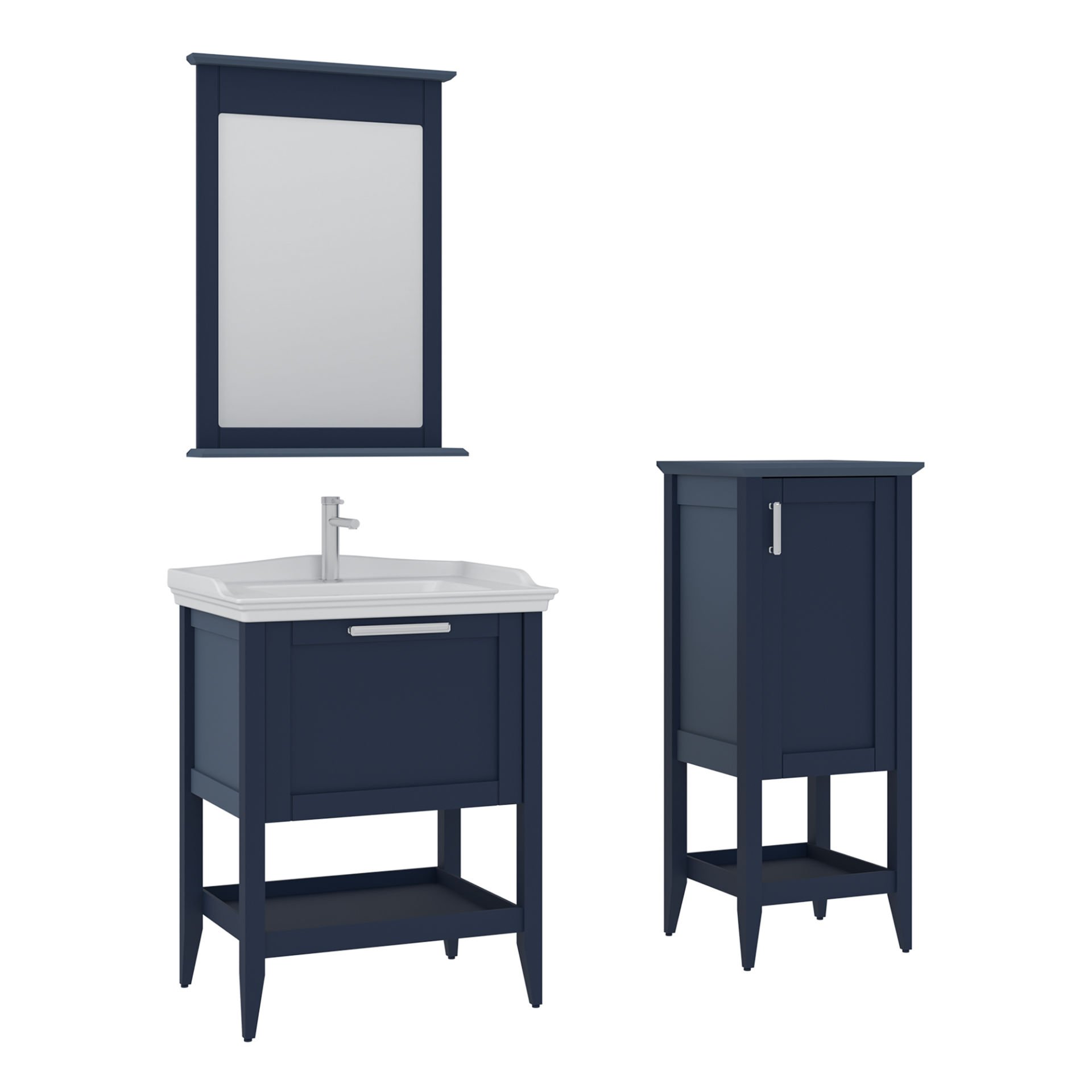 Orka Bastle 65 Banyo Dolabı Lacivert (Boy Dolabı Hariçtir)