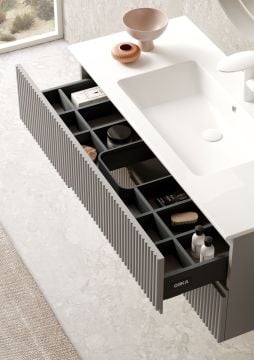 Orka Moonlight 120 Banyo Dolabı + Boy Dolabı 40 Antrasit ( Boy Dolabı Dahildir )