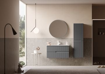 Orka Moonlight 90 Banyo Dolabı Gri ( Boy Dolabı Hariçtir )