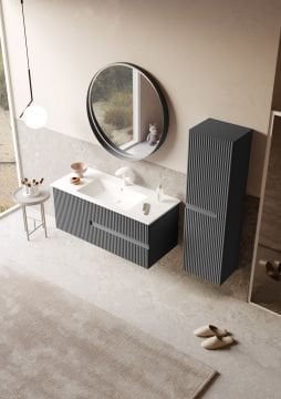 Orka Moonlight 120 Banyo Dolabı Antrasit ( Boy Dolabı Hariçtir )