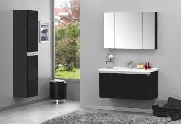 Orka Terme 100 Banyo Dolabı Siyah (Boy Dolabı Hariçtir)